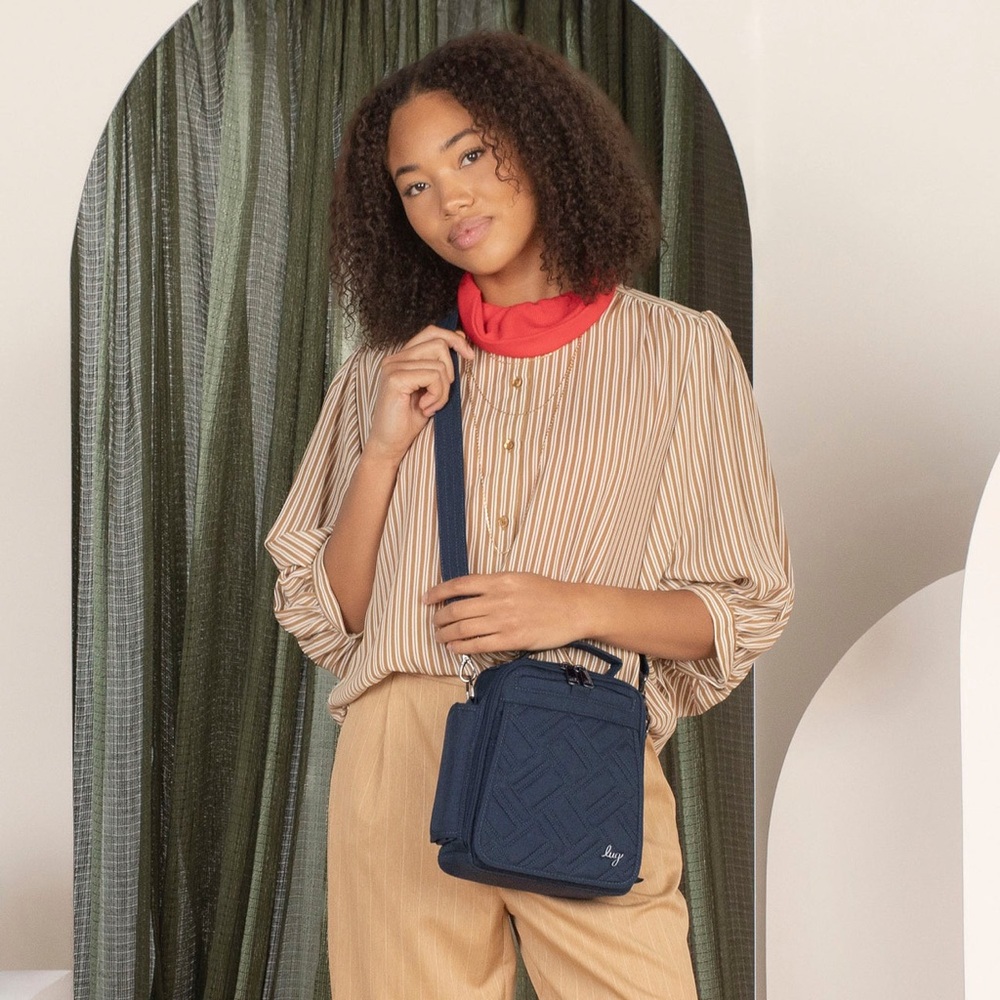 NEW Lug Flapper SE Convertible Crossbody Bag - Navy Blue Casual